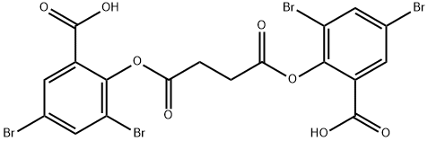 BIS(3,5-DIBROMOSALICYL) SUCCINATE Structure