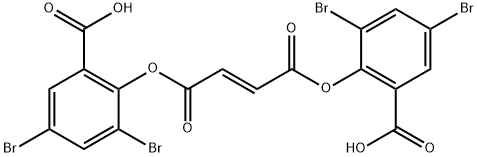 双(3,5-二溴水杨酸)富马酸酯,71337-53-6,结构式