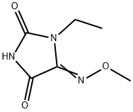 1-ETHYLIMIDAZOLIDINE-2,4,5-TRIONE 5-(O-METHYLOXIME) Structure
