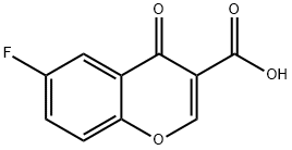 6-フルオロクロモン-3-カルボン酸 化学構造式