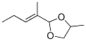 4-methyl-2-(1-methyl-1-butenyl)-1,3-dioxolane,71348-47-5,结构式
