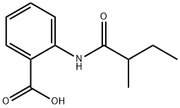 2-[(2-メチルブタノイル)アミノ]安息香酸 化学構造式