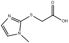 [(1-メチル-1H-イミダゾール-2-イル)チオ]酢酸 化学構造式