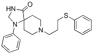 1-Phenyl-8-[3-(phenylthio)propyl]-1,3,8-triazaspiro[4.5]decan-4-one 结构式