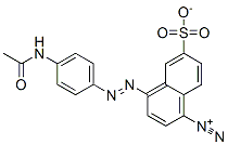 4-[[4-(Acetylamino)phenyl]azo]-6-sulfonato-1-naphthalenediazonium Struktur