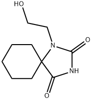 1-(2-ヒドロキシエチル)-1,3-ジアザスピロ[4.5]デカン-2,4-ジオン 化学構造式