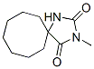 3-メチル-1,3-ジアザスピロ[4.7]ドデカン-2,4-ジオン 化学構造式