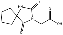 2,4-二氧-1,3-二氮杂螺[4.4]壬烷-3-乙酸, 714-72-7, 结构式
