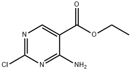ethyl 4-amino-2-chloropyrimidine-5-carboxylate，4-amino-2-chloro-pyrimidine-5-carboxylic acid ethyl ester Structure