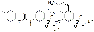 disodium 6-amino-4-hydroxy-5-[[4-[[[(4-methylcyclohexyl)oxy]carbonyl]amino]-2-sulphonatophenyl]azo]naphthalene-2-sulphonate Structure