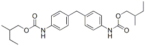 [メチレンビス(4,1-フェニレン)]ビス(カルバミン酸)ビス(2-メチルブチル) 化学構造式