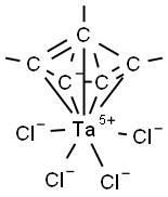 Pentamethylcyclopentadienyltantalum tetrachloride Struktur