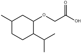 [[5-メチル-2-(1-メチルエチル)シクロヘキシル]オキシ]酢酸 化学構造式