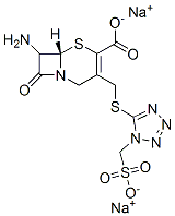 7-AMINO-3-[1-(SULFOMETHYL)-1H-TETRAZOL-5-YLTHIOMETHYL]-3-CEPHEM-4-CARBOXYLIC ACID, SODIUM SALT Struktur