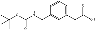 [3-(TERT-BUTOXYCARBONYLAMINO-METHYL)-PHENYL]-ACETIC ACID Structure