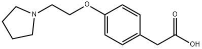 4-[2-(1-PYRROLIDINYL)ETHOXY]-BENZENEACETIC ACID 结构式