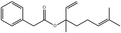 苯乙酸-1-乙烯基-1,5-二甲基-4-己烯酯,7143-69-3,结构式