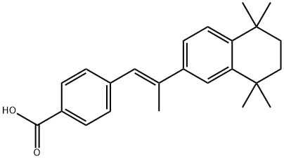 4-[(E)-2-[(5,5,8,8-テトラメチル-5,6,7,8-テトラヒドロナフタレン)-2-イル]-1-プロペニル]安息香酸 化学構造式