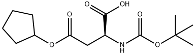 BOC-L-天冬氨酸-4-环戊酯, 71447-58-0, 结构式