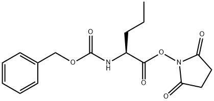 2,5-二氧代吡咯烷-1-基 (S)-2-(((苄氧基)羰基)氨基)戊酸酯 结构式