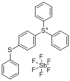 二苯基-(4-苯基硫)苯基锍六氟锑酸盐, 71449-78-0, 结构式