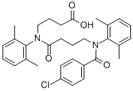 N-(N-(p-Chlorobenzoyl)-4-(2,6-dimethylanilino)butyryl)-4-(2,6-dimethyl anilino)butyric acid|