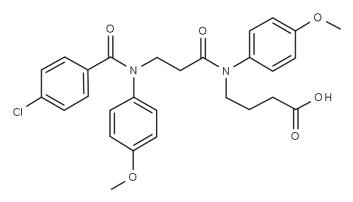 N-(N-(p-Chlorobenzoyl)-2-(p-anisidino)propionyl)-4-(p-anisidino)butyri c acid|