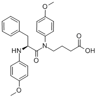 N-(N-(p-Methoxybenzoyl)phenylalanyl)-4-(p-anisidino)butyric acid 化学構造式