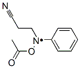 3-[(アセチルオキシ)フェニルアミノ]プロパンニトリル 化学構造式