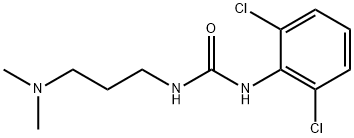 N-(2,6-ジクロロフェニル)-N'-[3-(ジメチルアミノ)プロピル]尿素 化学構造式