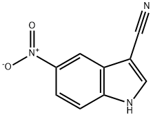 5-硝基吲哚-3-甲腈,7147-14-0,结构式