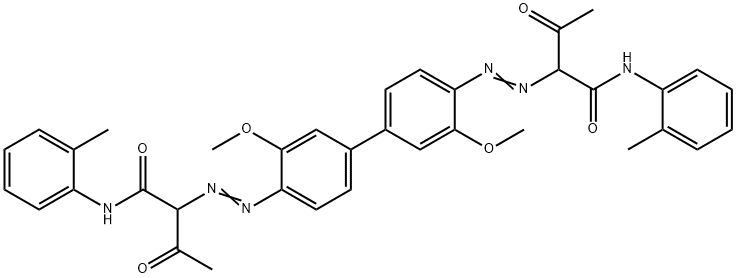 2,2'-[(3,3'-dimethoxy[1,1'-biphenyl]-4,4'-diyl)bis(azo)]bis[N-(2-methylphenyl)-3-oxobutyramide] Struktur
