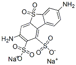 disodium 3,7-diaminodibenzothiophenedisulphonate 5,5-dioxide Struktur