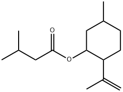 3-Methylbutanoic acid 5-methyl-2-(1-methylethenyl)cyclohexyl ester Structure