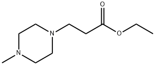 3-(4-メチルピペラジノ)プロピオン酸エチル 化学構造式