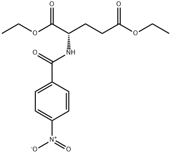 N-(4-ニトロベンゾイル)-L-グルタミン酸ジエチル 化学構造式