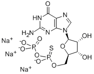 GUANOSINE-5'-O-(1-THIODIPHOSPHATE), RP-ISOMER SODIUM SALT 结构式