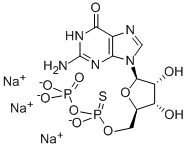 GUANOSINE-5'-O-(1-THIODIPHOSPHATE), RP-ISOMER SODIUM SALT Structure