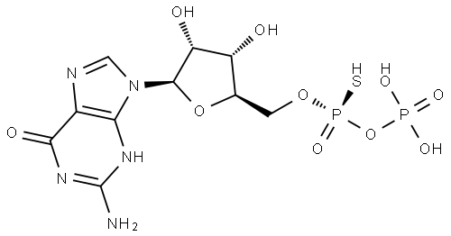 GUANOSINE-5'-O-(1-THIODIPHOSPHATE), RP-ISOMER SODIUM SALT Structure