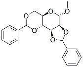 METHYL EXO-2,3:4,6-DI-O-BENZYLIDENE-ALPHA-D-MANNOPYRANOSIDE 化学構造式