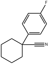 1-(4-フルオロフェニル)シクロヘキサンカルボニトリル 化学構造式
