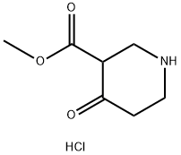 4-オキソピペリジン-3-カルボン酸メチル塩酸塩 化学構造式