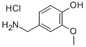4-Hydroxy-3-methoxybenzylamine hydrochloride Struktur