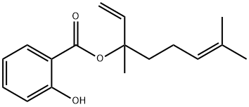 2-ヒドロキシ安息香酸1-エテニル-1,5-ジメチル-4-ヘキセニル 化学構造式