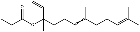3,7,11-三甲基十二碳-1,6,10-三烯-3-基丙酸酯, 7149-34-0, 结构式