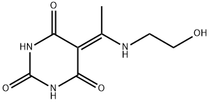 2,4,6(1H,3H,5H)-Pyrimidinetrione, 5-[1-[(2-hydroxyethyl)amino]ethylidene]- (9CI) Structure