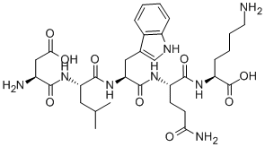 ASP-LEU-TRP-GLN-LYS, 71494-20-7, 结构式