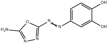 1,2-Benzenediol, 4-[(5-amino-1,3,4-oxadiazol-2-yl)azo]- (9CI) Struktur