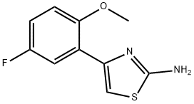 4-(5-fluoro-2-methoxyphenyl)-1,3-thiazol-2-amine 结构式