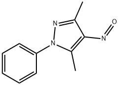3,5-dimethyl-4-nitroso-1-phenyl-pyrazole 结构式